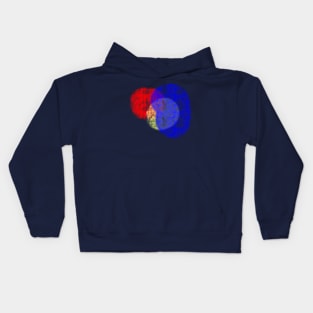 Abstract with primary colors Kids Hoodie